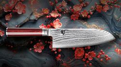 Coltello Santoku, Shun Classic Red Santoku