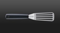 Acier inoxydable, spatule rainurée