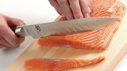 knives, Scalloped slicing knife