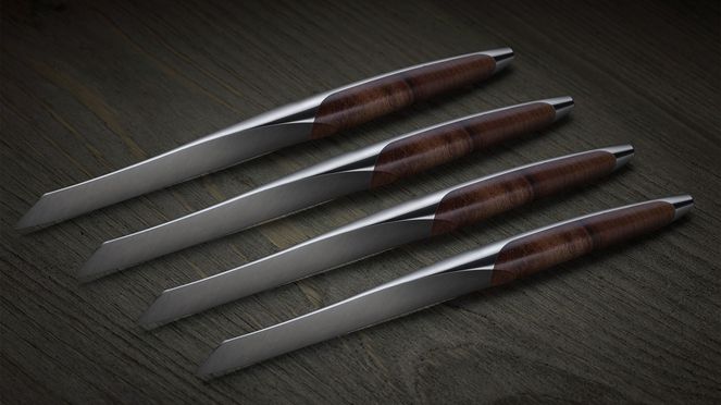 
                    Swiss knife couteau à steak set de 4 vue du design