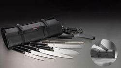 sknife swiss knife, Knife bag Shun with knife sharpener