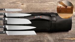 Coltello Santoku, Messertasche Wok Classic mit Schleifgerät
