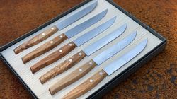 Olivenholz, Steak and pizza knife set