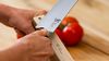 
                    Kiritsuke with precision sharpener ensuring the sharpness of this damask knife day in, day out