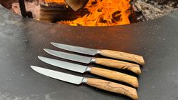 Olive wood, Steak knife set Wok